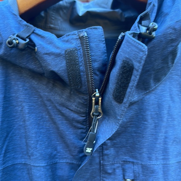 32 degrees cool rain jacket ☔️ heather deep sea blue with stuff pouch size XL - Picture 6 of 8